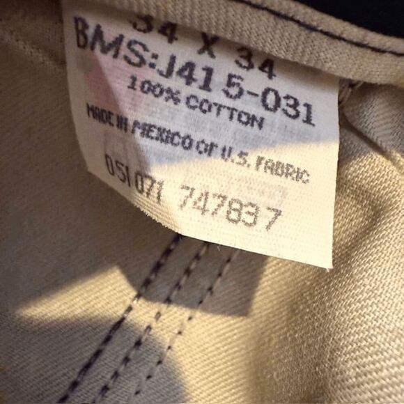 Timber Creek Navy Blue Flat Front Men's Trousers Khakis Chinos Size 34x34 - Picture 6 of 12